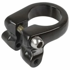 Messingschlager - Sitzrohrklemme Mit Gepäckträgerbefestigung Racky M-Wave Schwarz
